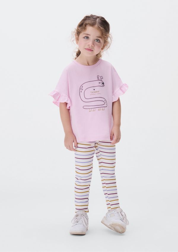 Conjunto Infantil Menina Estampado - Rosa 002