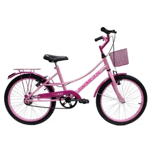 Bicicleta Aro 20 Bike Infantil Feminina Retrô Saidx Belinha Rosa C-aces Pink