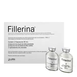 Kit Tratamento Facial Fillerina Nivel 1 Gel com Efeito Preenchedor 30ml + Filme Nutritivo 30ml