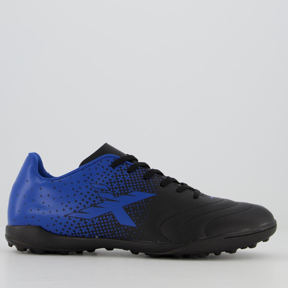 Chuteira Oxn Express Fit Society Preta e Azul