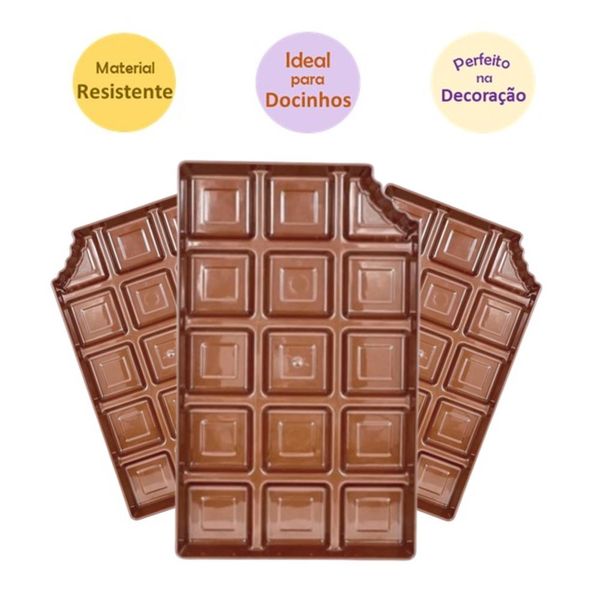 Bandeja Barra de Chocolate - para Doces e Decoração de Mesas - Valor Unitário