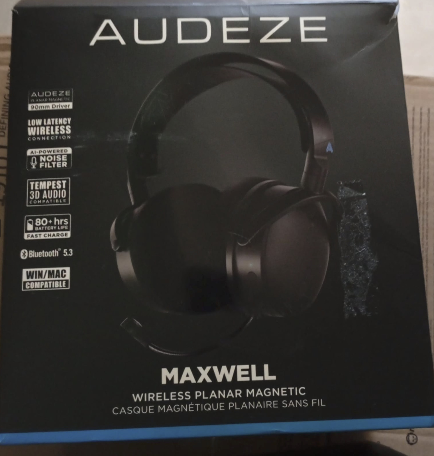 Caixa aberta Devolução - Audeze Maxwell Wireless Gaming Headset para PlayStation 5