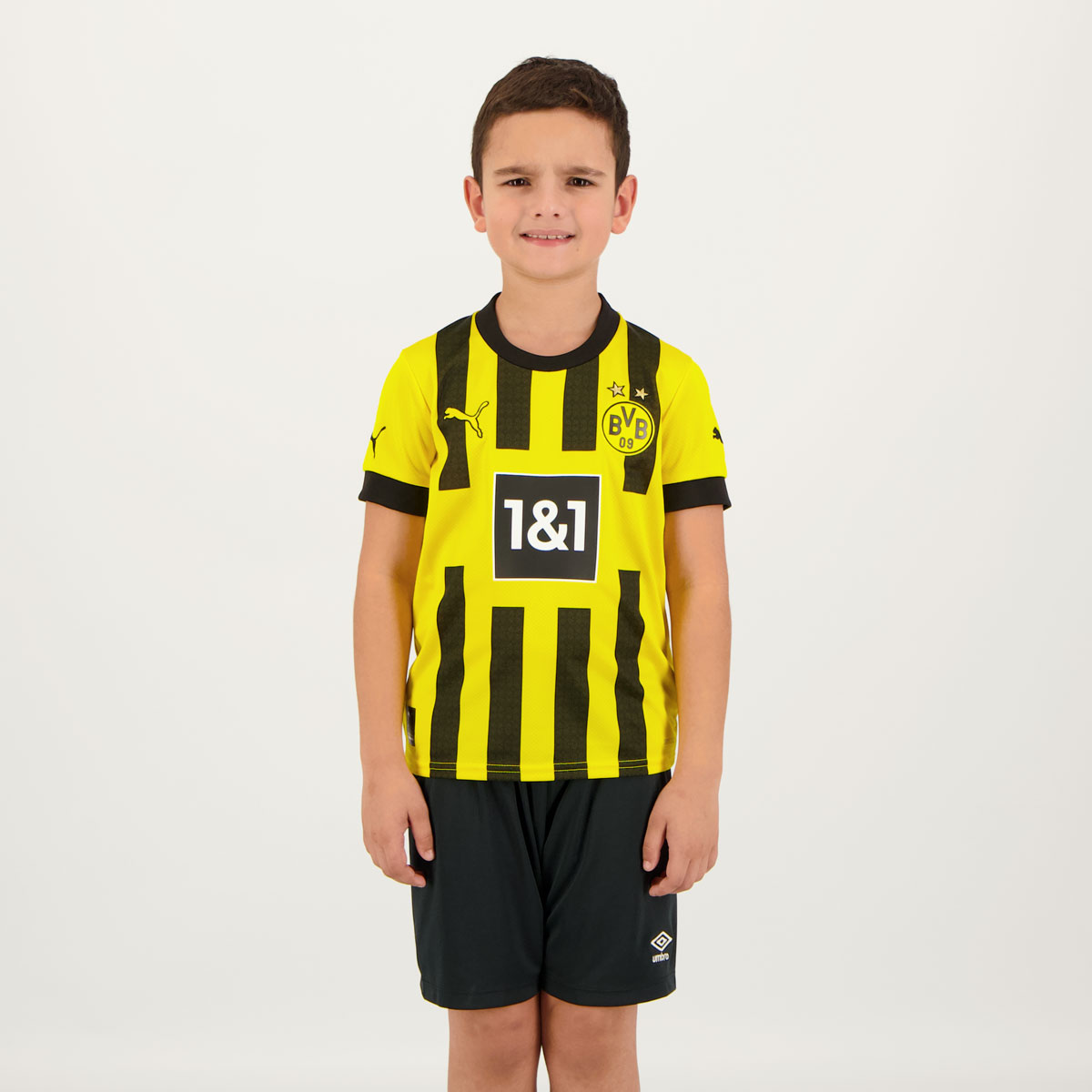 Camisa Puma Borussia Dortmund Home 2023 Juvenil Com Patrocínio