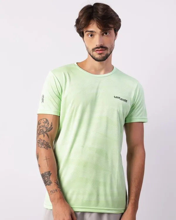 Camiseta Esportiva Masculina Manga Curta Dry Fit Verde GG