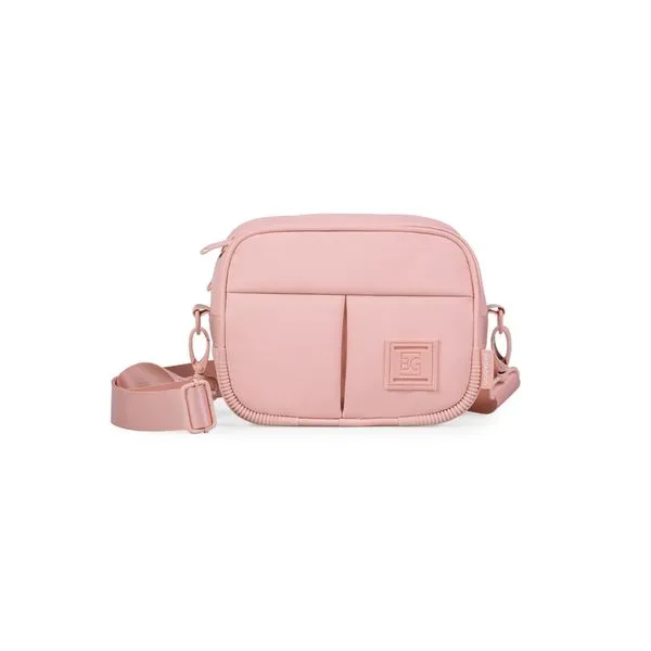 Bolsa Transversal Feminina Pequena Esportiva Puff Rosa Claro 0146477676001