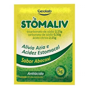 Stomaliv 2,15g + 0,50g + 2,15g Sabor Abacaxi Pó Efervescente 1 Envelope 5g