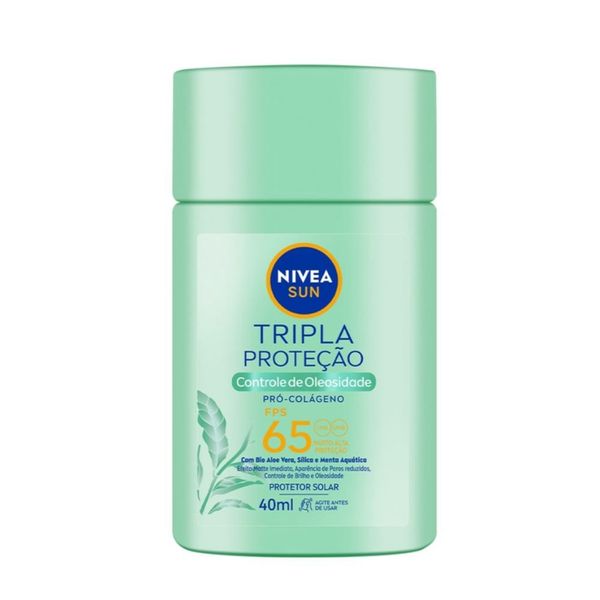 Protetor Solar Facial Nivea Sun Tripla Proteção Controle De Oleosidade Fps65 40ml