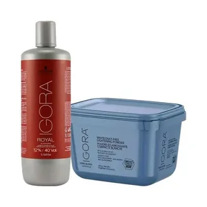 Kit Pó Descolorante Igora Vario Blond Super Plus 450g + Oxigenada 12% 40 Volumes 1L