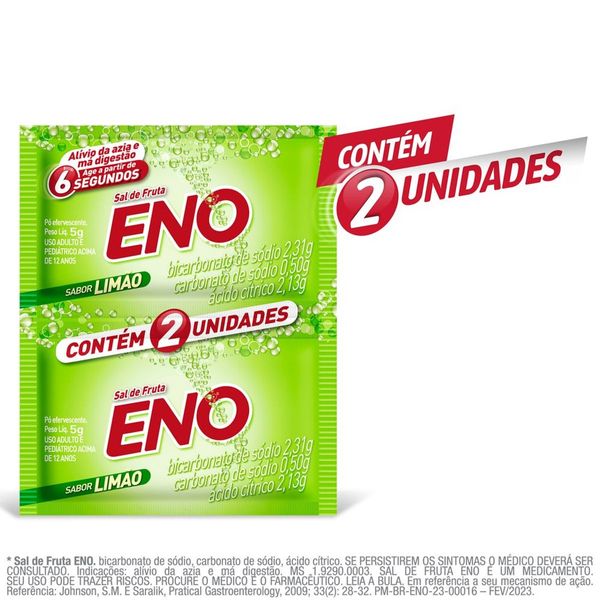 Sal de Frutas Eno Pó Sabor Limão 2 Envelopes 5g