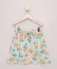 Saia Infantil Estampada Praia com Faixa Off White 10