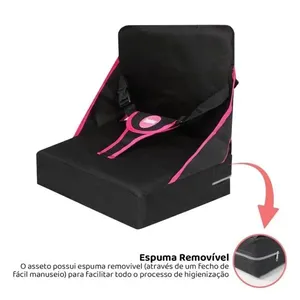 Assento Infantil Portátil Para Cadeiras Tubline Com Alça 22kg Rosa (MP)