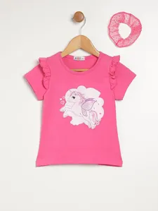 Blusa Manga Curta Kid+ Infantil Para Menina - PINK 6