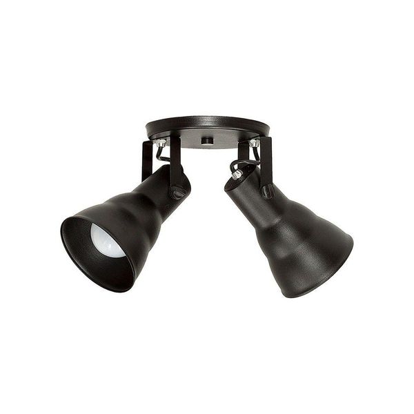 Spot Direcionável Taschibra Hol Circular Para 2 Lâmpadas E27 Bivolt Preto 03010026-18