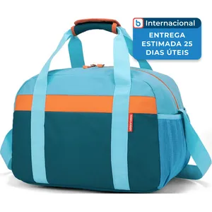 Bolsa Esportiva Unissex Hawlander Pequena Azul/Laranja A-MBI