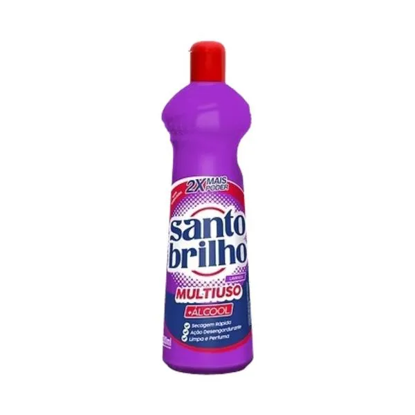Multiuso Santo Brilho Lavanda e Álcool 500ml MULTIUSO LAVANDA E ALCOOL 500ML SANTO BR