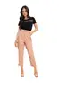 Blusa em Malha De Viscose com Transparrência em Tule Preta GG