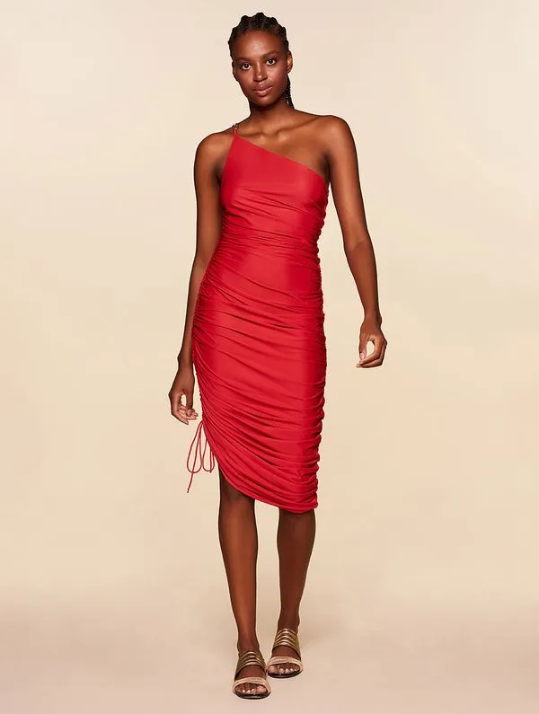 Vestido Midi Lisos Puerto VENETIAN RED M