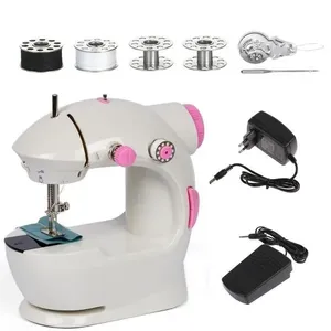 Máquina de Costura Portátil Elétrica Mini Reta Doméstica 1 Ponto Kit Bobinas com Pedal Bivolt Máquina de Costura Portátil Elétrica Mini Reta Doméstica 1 Ponto com Pedal Bivolt