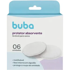 Protetor Absorvente para Seios Lavável Buba Baby 6 Unidades