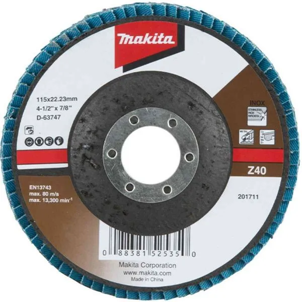 Disco De Lixa Makita Flap Grao Z40 115 Mm D-63747 (MP)