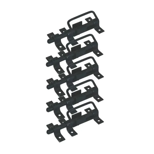 Kit 5 Trincos com Alca para Portao e Porteira 280mm 1557-KIT5UND Aco Preto Metasal Kit 5 Trincos com Alca para Portao e Porteira 280mm Aco Preto Metasal