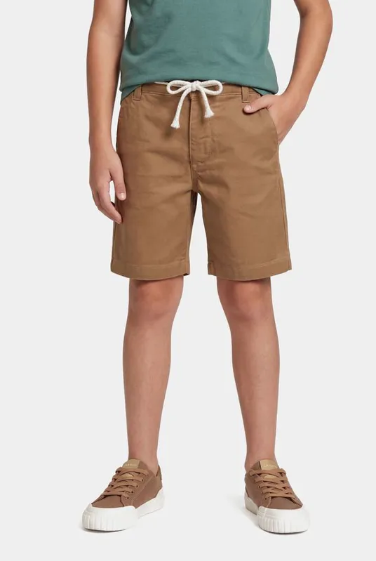 Bermuda Sarja Chino Infantil Maquinetada Caqui - 36