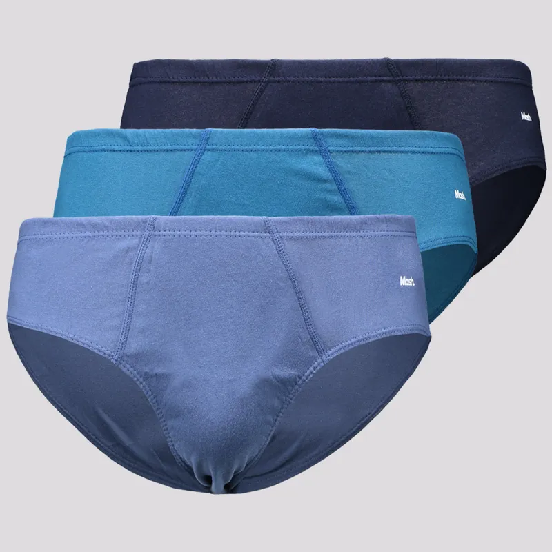 Kit 3 Cuecas Slip Mash Comfort Azul