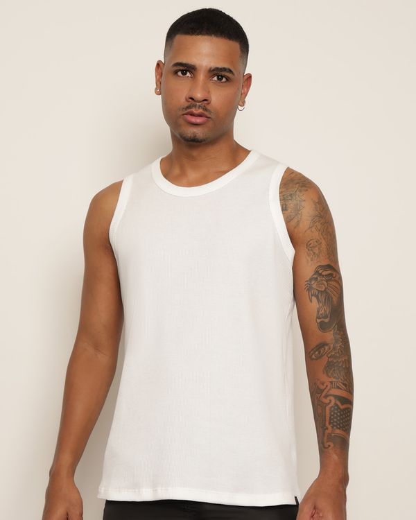 Regata Masculina Machão Piquet Off White P