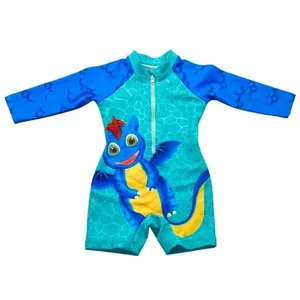 Macacão De Praia Infantil Manga Longa Peixote Meu Amigo Dragão 2 Anos (MP)