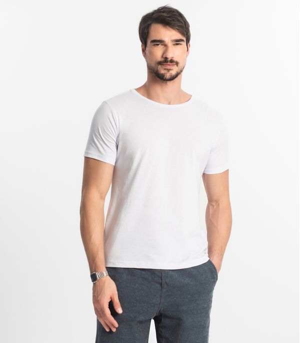 Camiseta Masculina Básica Select Branco G