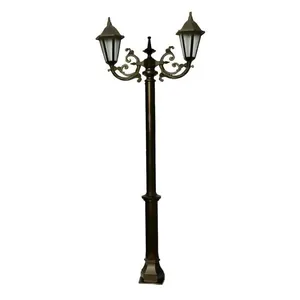 Poste Colonial de Jardim Porto Alegre PT308NSG Alumínio Fundido 226cm Preto Luminárias N. Sra. da Guia Poste Colonial de Jardim PT308NSG Alumínio Fundido 226cm Preto Luminárias N. Sra. da Guia