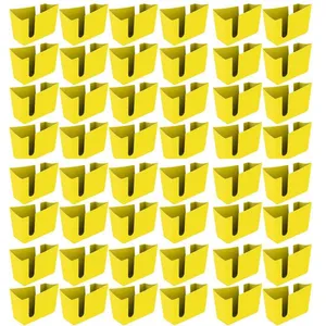 Kit 48 Suportes Porta Guardanapos de Mesa Trio Crippa Amarelo Lanchonete Restaurante