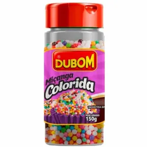 Confeito Miçanga Dubom Colorida Pote 150g