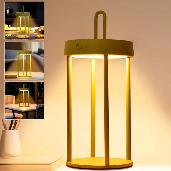 Luminária de Mesa Rislg Sem Fio Recarregável Dourado A-BI