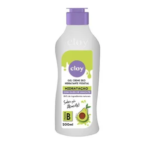 Gel Creme Deo Hidratante Cloy 200ml com Óleo de Abacate GEL CR DEO HID CLOY 200ML OLEO DE ABACAT