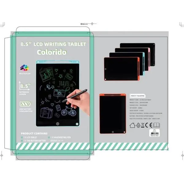 Lousa Mágica Tela LCD Tablet Infantil para Escrever e Desenhar 8.5 10 12 Polegadas com Caneta Azul Preto Rosa OEM Lousa Mágica Tela LCD Infantil 8.5 10 12 Polegadas com Caneta Azul Preto Rosa OEM