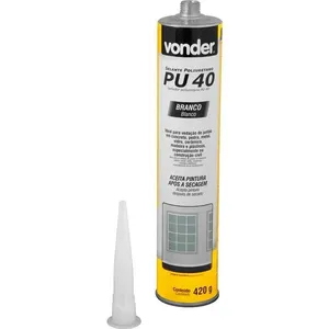 Selante de poliuretano PU40 branco 420g (embalagem com 12 unidades) VONDER