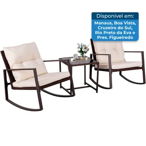 Conjunto Pátio Suncrown 3 Peças Almofadas A-BI