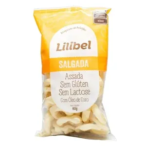 Biscoito Lilibel Polvilho Salgada 80g BISCOITO LILIBEL 80G POLVILHO SALGADA