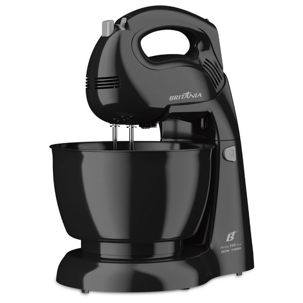 Batedeira Britânia Perola 550 Neve 4 Velocidades 4,3L 500W | Preto (127 V)