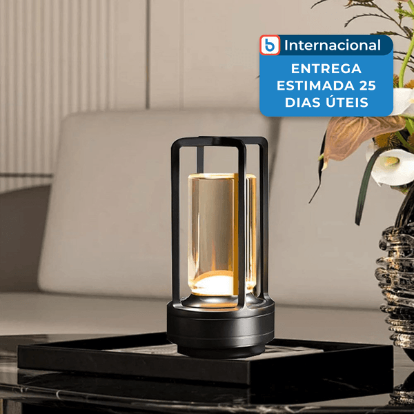 Luminária Mesa Kipliko Sem Fio LED Preto A-MBI
