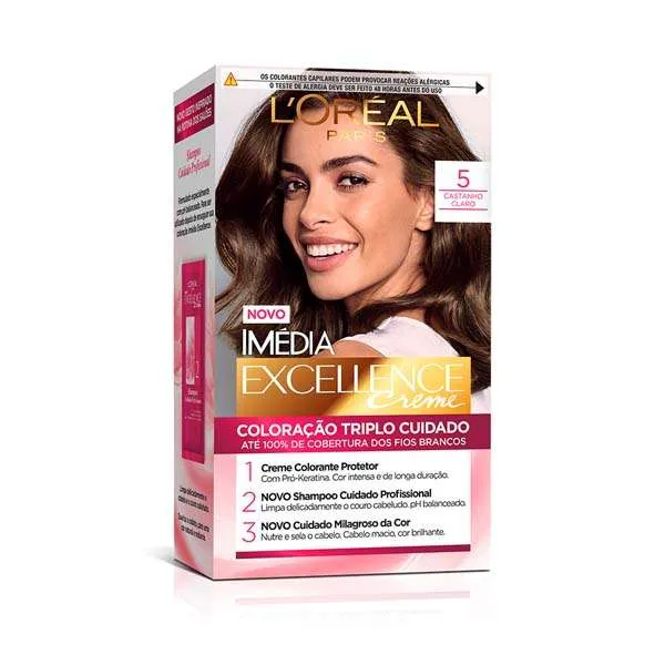 Imédia Excellence Creme 5 Castanho Claro 1 Unidade TINT IMEDIA 5 CASTA