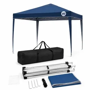 Tenda Gazebo Sanfonada 3x3m Impermeável Estrutura em Aço Azul Marinho Waw Design Tenda Gazebo Sanfonada 3x3m Impermeável Aço Azul Marinho Waw Design