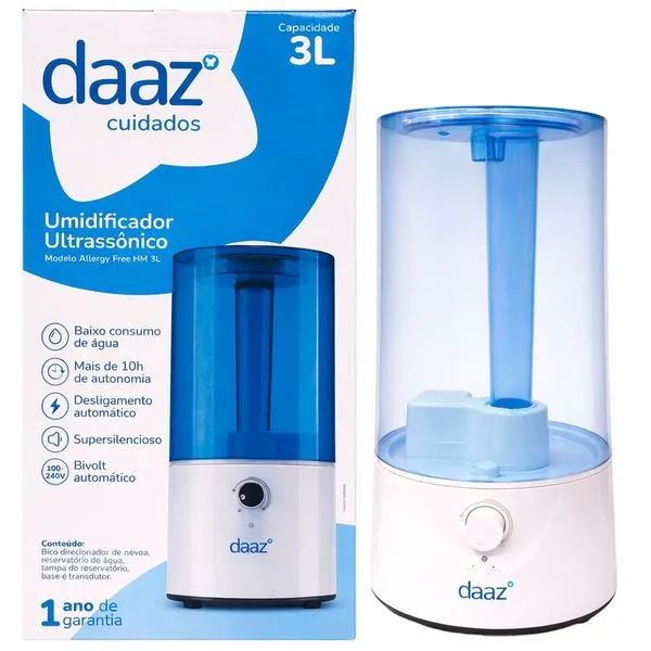 Umidificador Ultrassônico Daaz llergy Free HM 3 Litros