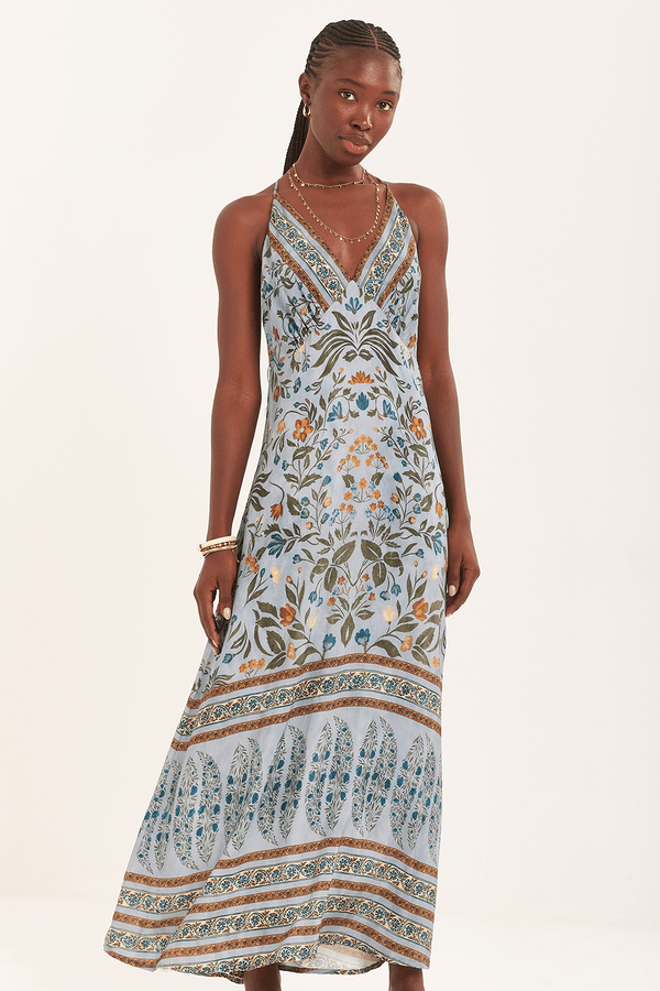 vestido midi bela iv EST. FLOR DA LUA G
