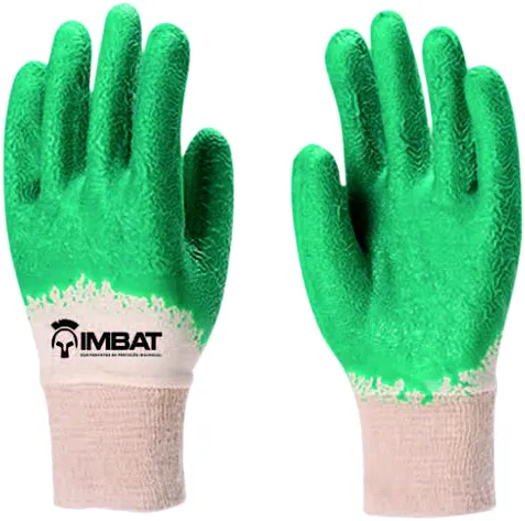 Luva de malha com revestimento latex verde tamanho 10-XG LV-S-BLV IMBAT