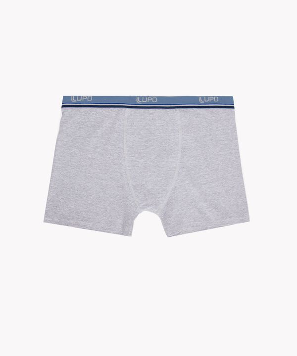 cueca boxer de algodão plus size lupo cinza mescla XG