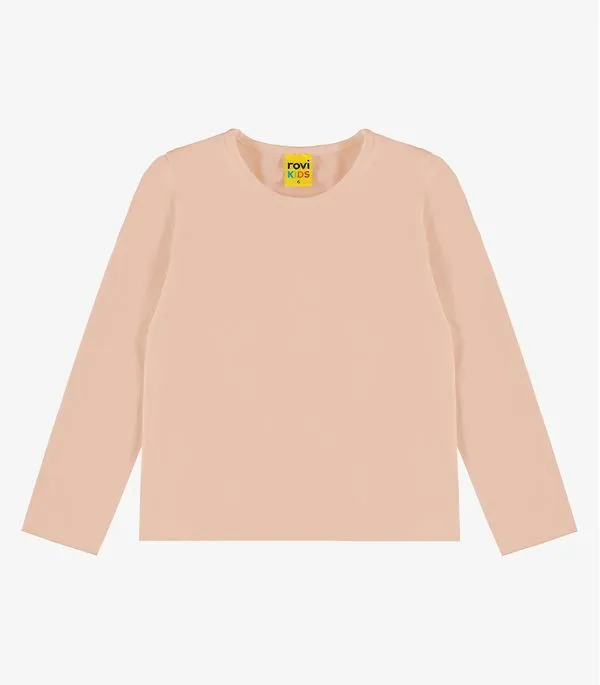 Blusa Manga Longa Infantil Feminina Rovitex Kids Rosa 10