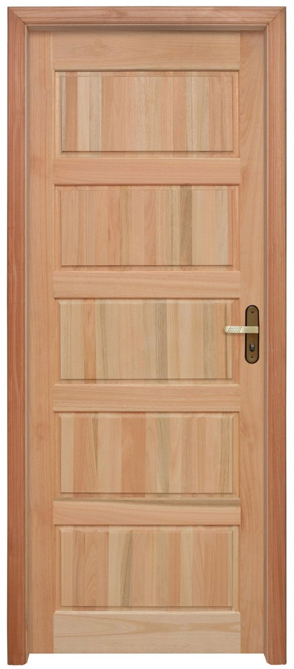 Porta de Madeira Eucalipto Montada Rondosul EWKP06 M30 85x213x9,4cm Esquerda