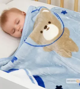 Cobertor Bonno Baby 90 x 110 cm Astronauta Azul